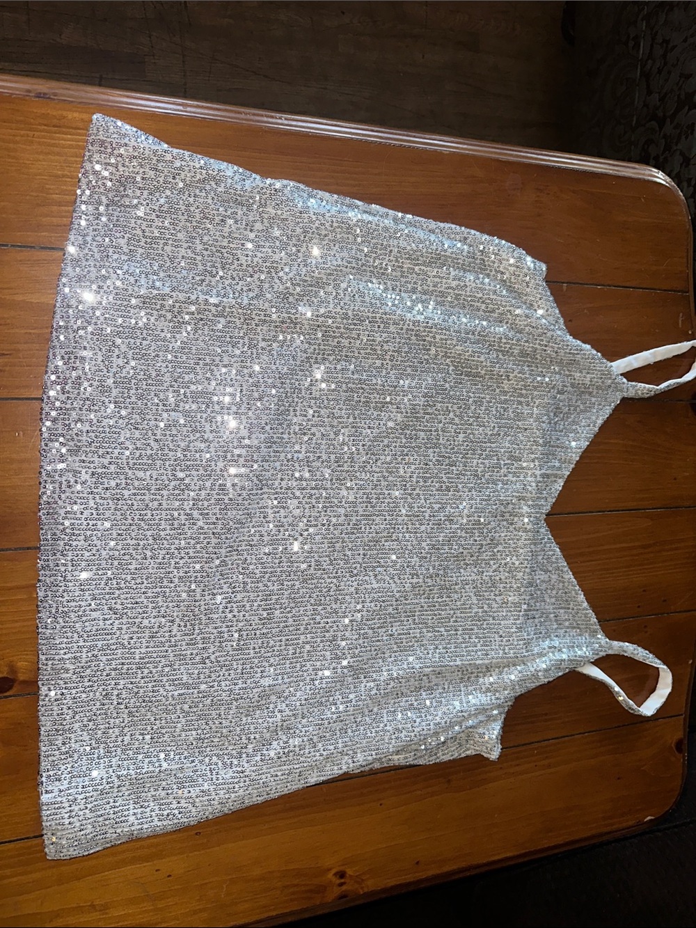 Anne Klein Silver Sequin Camisole